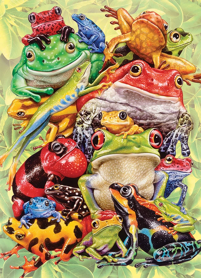 Cobble Hill Puzzel - Frog Pile 350 Stukjes 3 Cobble Hill Puzzel - Frog Pile 350 Stukjes