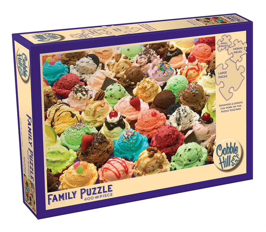 Cobble Hill Puzzel - More Ice Cream 400 Stukjes 4 Cobble Hill Puzzel - More Ice Cream 400 Stukjes - Afbeelding 2