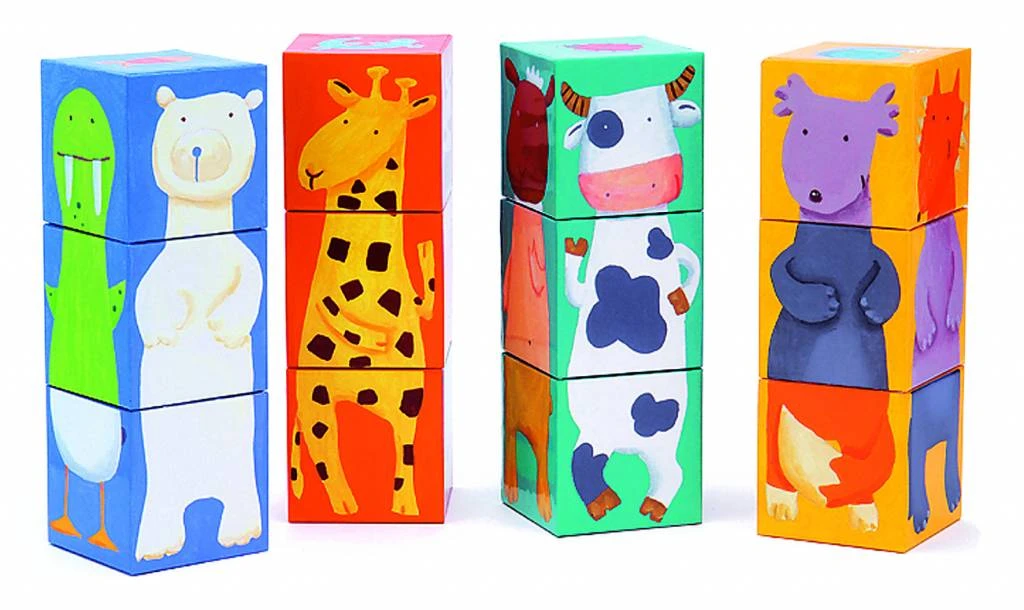 Djeco 12 Blokken Stapeldieren 3 Djeco 12 Blokken Stapeldieren