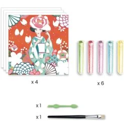 Djeco Glitterschilderijen - Dagdromen DJ09517 -Speelgoed Voor Kinderen Winkel djeco djeco glitterschilderijen dagdromen dj09517 3