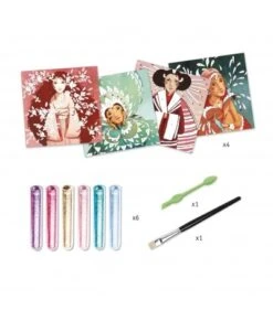 Djeco Glitterschilderijen - Goud En Zijde - DJ09505 7 Djeco Glitterschilderijen - Goud En Zijde - DJ09505 -Speelgoed Voor Kinderen Winkel djeco djeco glitterschilderijen goud en zijde dj09 2