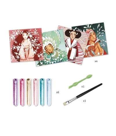 Djeco Glitterschilderijen - Goud En Zijde - DJ09505 5 Djeco Glitterschilderijen - Goud En Zijde - DJ09505 - Afbeelding 3