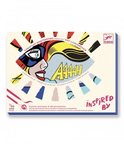 Djeco Kleuren En Krassen - Superheroes - Inspired By Roy Lichtenstein - DJ09376 3 Djeco Kleuren En Krassen - Superheroes - Inspired By Roy Lichtenstein - DJ09376