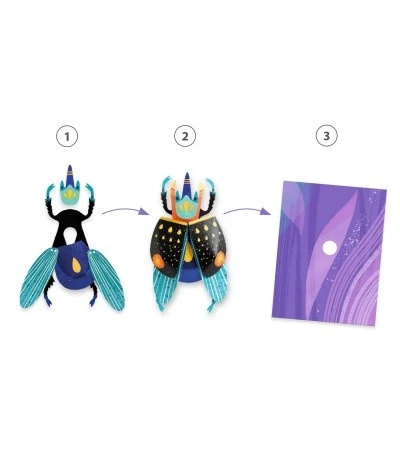 Djeco Knutselset - 3D Insecten Vouwen - DJ09449 6 Djeco Knutselset - 3D Insecten Vouwen - DJ09449 - Afbeelding 4