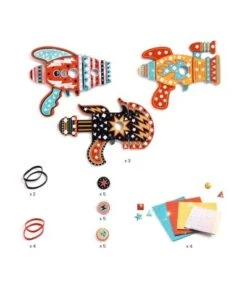Djeco Knutselset DIY - Fiches Lanceren - Kosmik - DJ07913 -Speelgoed Voor Kinderen Winkel djeco djeco knutselset diy fiches lanceren kosmik 2