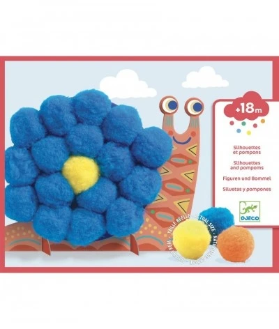 Djeco Knutselset - Pompons Collage - DJ09871 3 Djeco Knutselset - Pompons Collage - DJ09871
