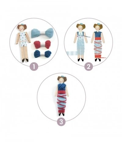 Djeco Knutselset - Zorgenpoppetjes DJ07953 5 Djeco Knutselset - Zorgenpoppetjes DJ07953 - Afbeelding 3