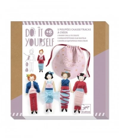 Djeco Knutselset - Zorgenpoppetjes DJ07953 3 Djeco Knutselset - Zorgenpoppetjes DJ07953