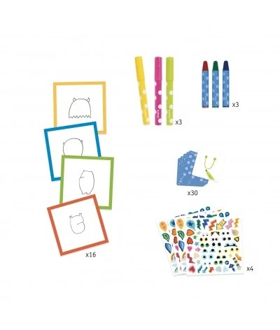 Djeco Samen Tekenen - Monsters DJ09290 3 Djeco Samen Tekenen - Monsters DJ09290 - Afbeelding 2