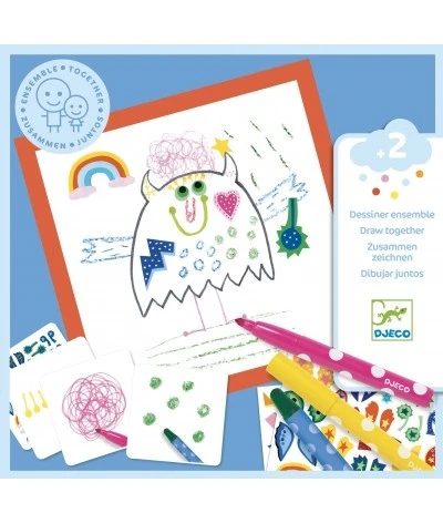 Djeco Samen Tekenen - Monsters DJ09290 2 Djeco Samen Tekenen - Monsters DJ09290