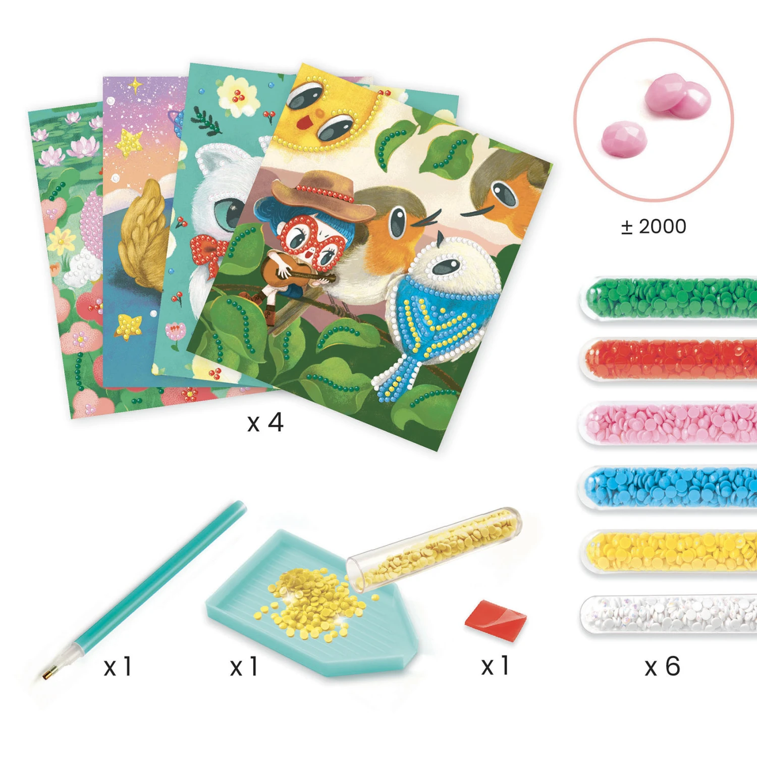 Djeco Schilderijtjes Met Diamantjes - Vriendschap - DJ09434 7 Djeco Schilderijtjes Met Diamantjes - Vriendschap - DJ09434 - Afbeelding 5