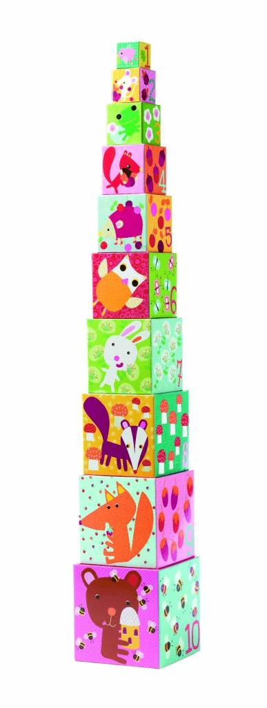 Djeco Stapelblokken 'Dieren In Het Bos' 4 Djeco Stapelblokken 'Dieren In Het Bos' - Afbeelding 2