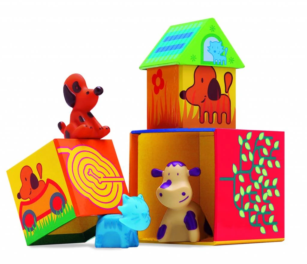 Djeco Stapeltoren Cubanimo 4 Djeco Stapeltoren Cubanimo - Afbeelding 2