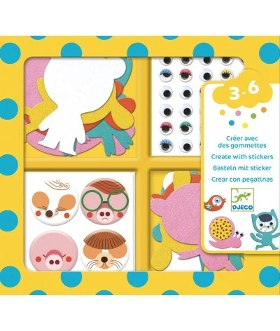 Djeco Stickerset - Dieren - DJ09050 5 Djeco Stickerset - Dieren - DJ09050 - Afbeelding 3