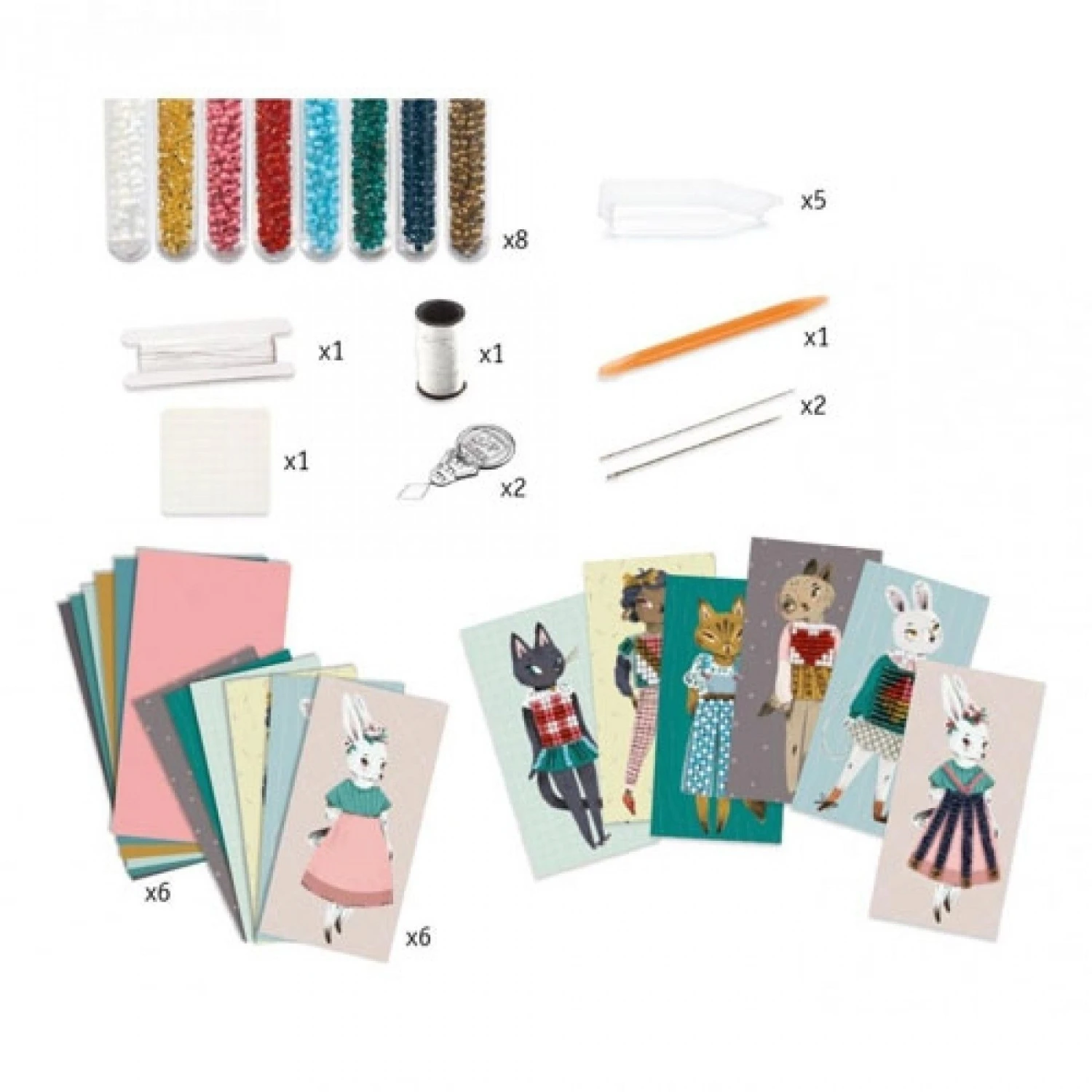 Djeco Weven Met Kralen - Kitty Cats DJ09843 4 Djeco Weven Met Kralen - Kitty Cats DJ09843 - Afbeelding 2