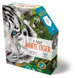 Puzzel I AM Mini - White Tiger 300 Stukjes -Speelgoed Voor Kinderen Winkel madd capp puzzel i am mini white tiger 300 stukjes 3