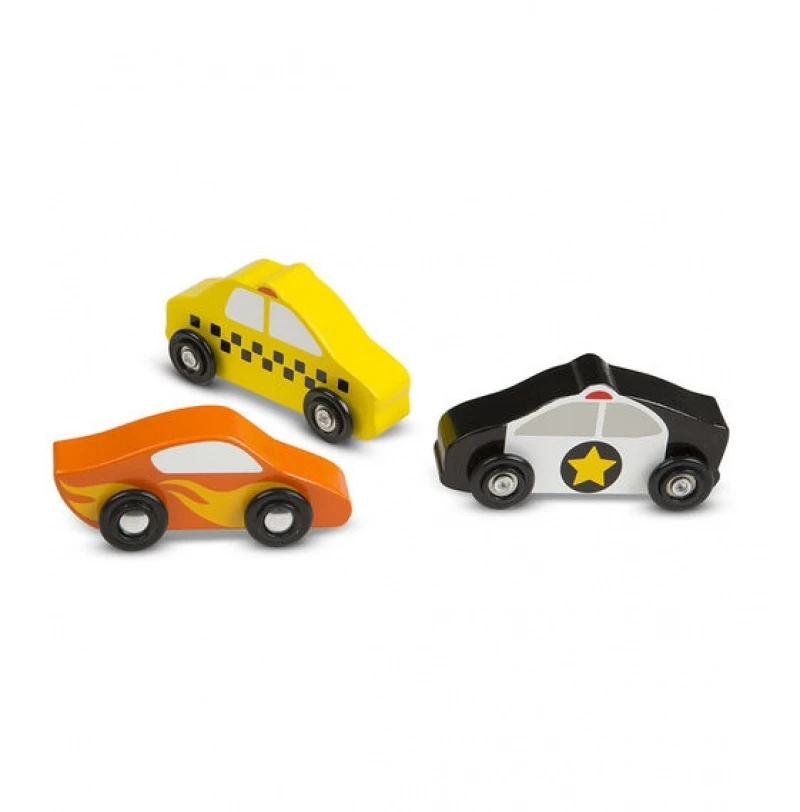 Melissa & Doug Melissa And Doug Houten Auto's In Kist (9-delig) 4 Melissa & Doug Melissa And Doug Houten Auto's In Kist (9-delig) - Afbeelding 2