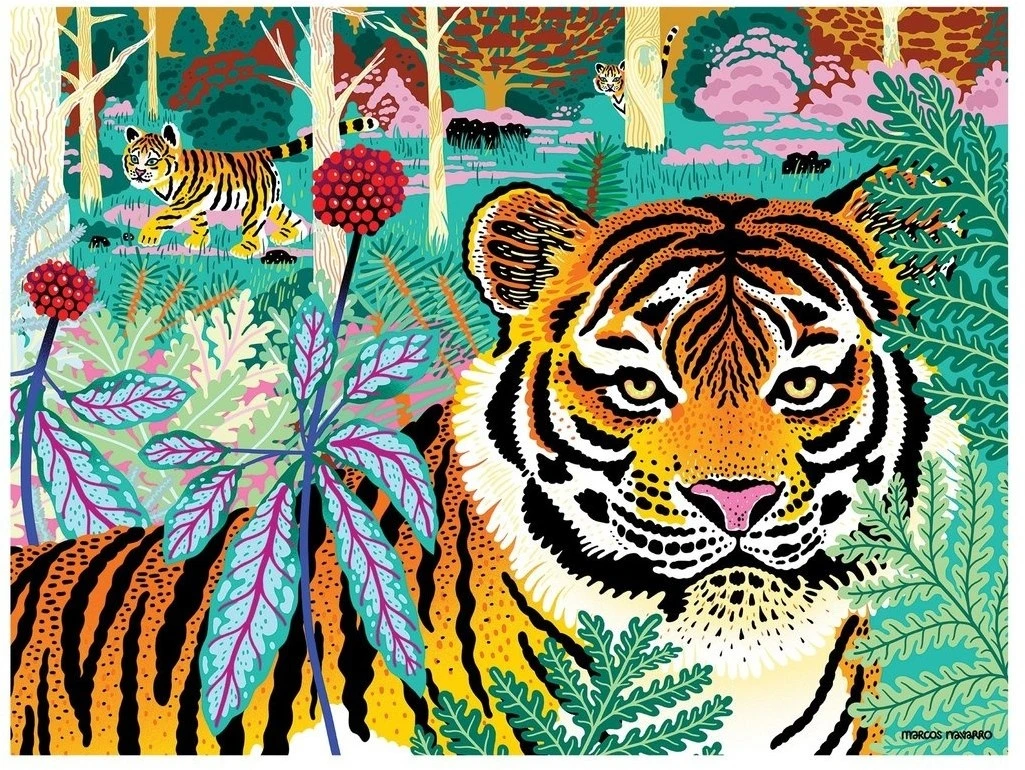 Mudpuppy Puzzel 300 Stukjes - Siberische Tijger 4 Mudpuppy Puzzel 300 Stukjes - Siberische Tijger - Afbeelding 2