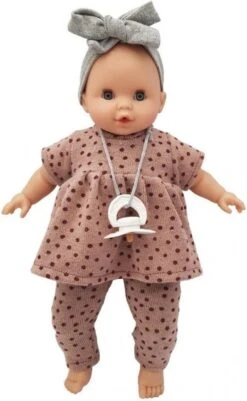 Paola Reina Pop Sonia (bruin/stip) Zonder Mechanisme (36cm) PR48025