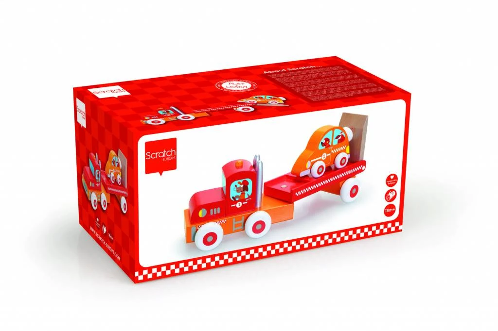 Scratch Houten Vrachtwagen & Raceauto 8 Scratch Houten Vrachtwagen & Raceauto - Afbeelding 6