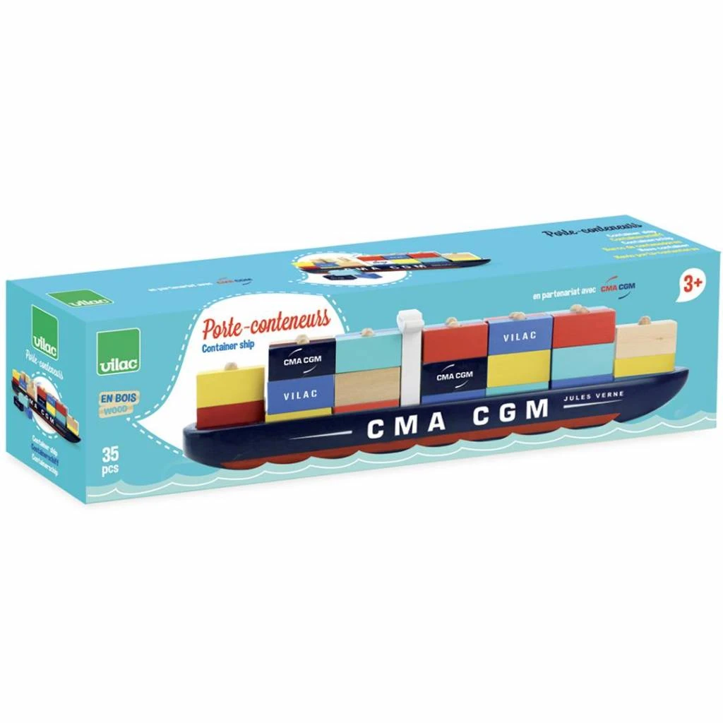 Vilac Vilacity Houten Containerschip 6 Vilac Vilacity Houten Containerschip - Afbeelding 4