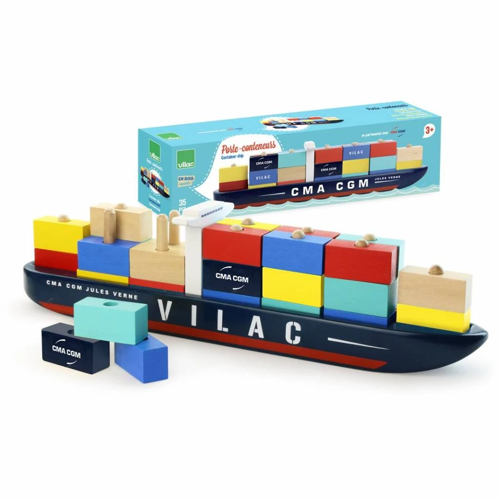 Vilac Vilacity Houten Containerschip 3 Vilac Vilacity Houten Containerschip